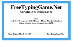 Take the Certificate Typing Test